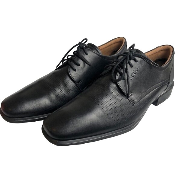 Ecco black leather lace up Oxford shoes 43 main image 6